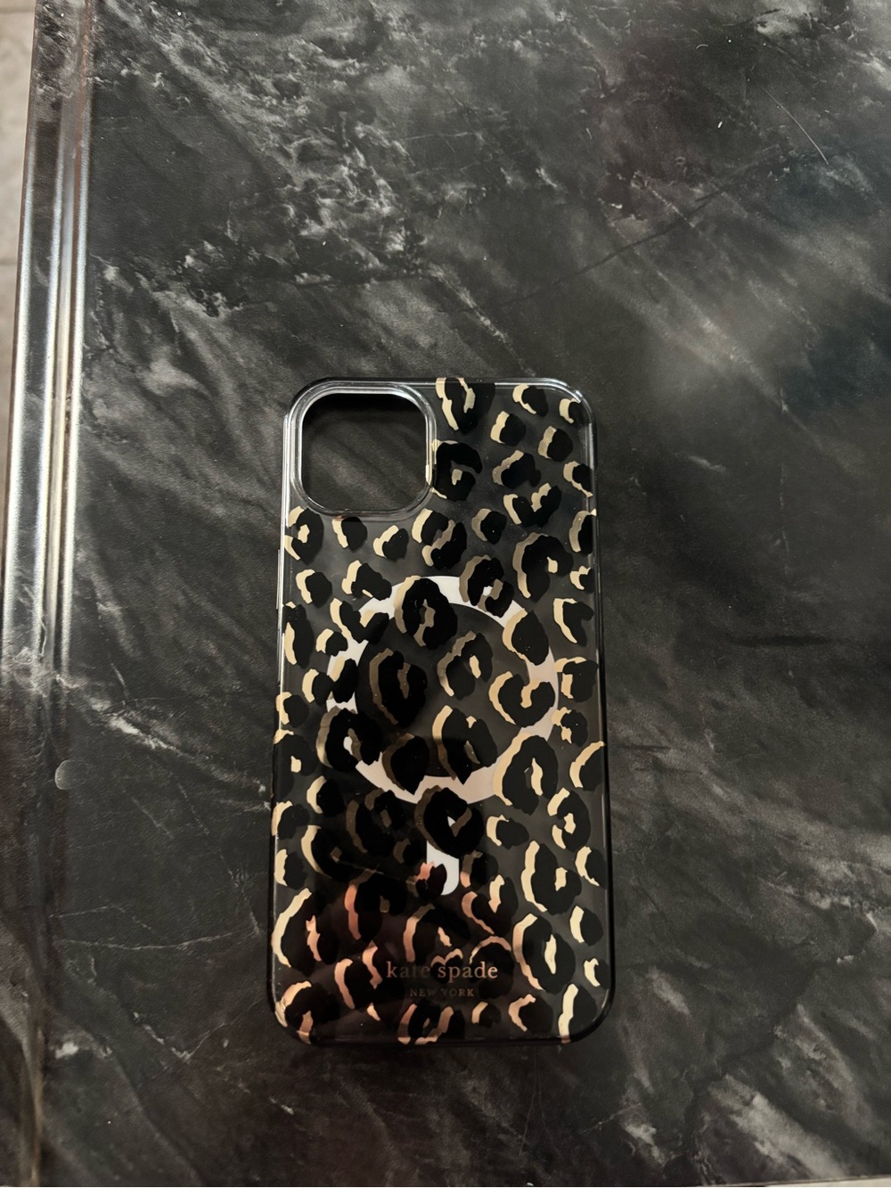 kate spade Black and Gold Leopard Print iPhone 15 plus Case or 14 plus